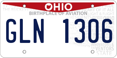 OH license plate GLN1306