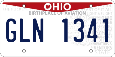 OH license plate GLN1341