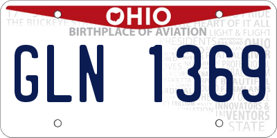 OH license plate GLN1369