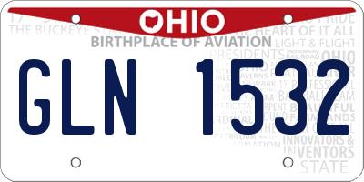 OH license plate GLN1532