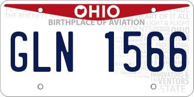 OH license plate GLN1566