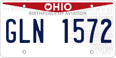 OH license plate GLN1572