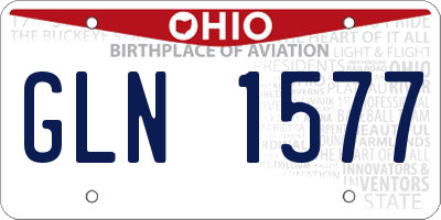 OH license plate GLN1577