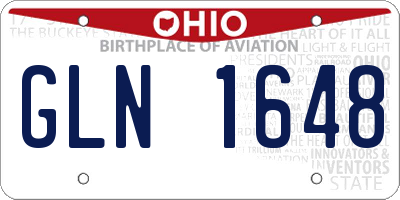 OH license plate GLN1648