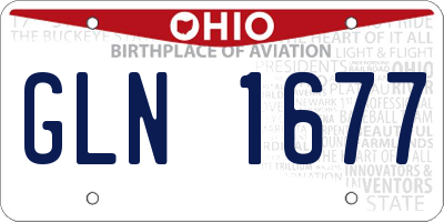 OH license plate GLN1677