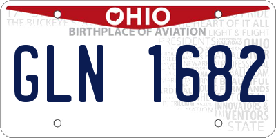 OH license plate GLN1682
