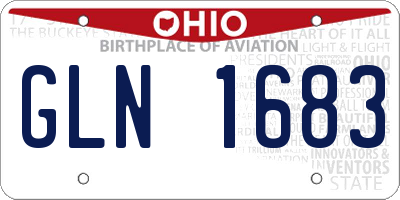OH license plate GLN1683