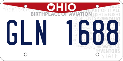 OH license plate GLN1688