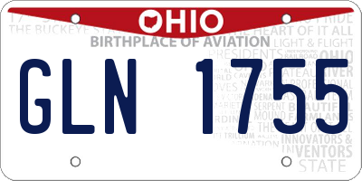 OH license plate GLN1755