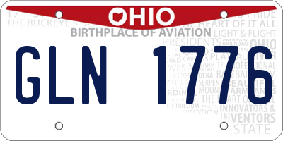 OH license plate GLN1776