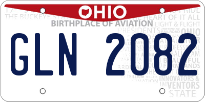 OH license plate GLN2082
