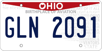 OH license plate GLN2091
