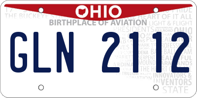 OH license plate GLN2112