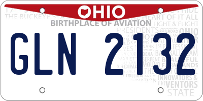 OH license plate GLN2132