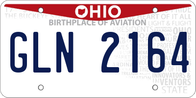 OH license plate GLN2164