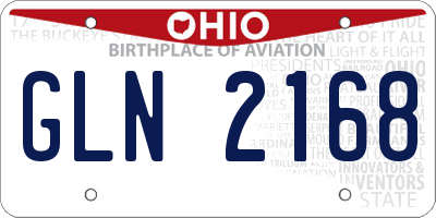 OH license plate GLN2168