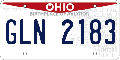 OH license plate GLN2183