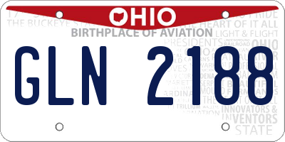 OH license plate GLN2188