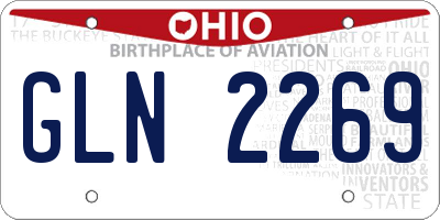 OH license plate GLN2269