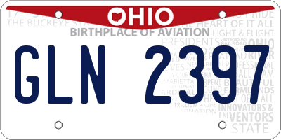OH license plate GLN2397