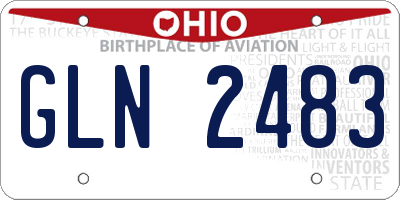 OH license plate GLN2483