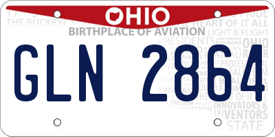 OH license plate GLN2864