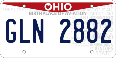 OH license plate GLN2882