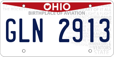OH license plate GLN2913