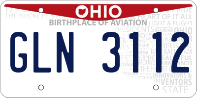OH license plate GLN3112