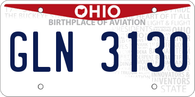 OH license plate GLN3130