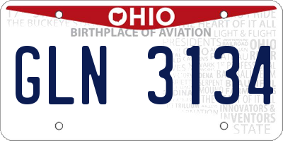 OH license plate GLN3134