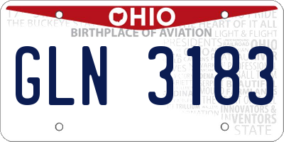 OH license plate GLN3183