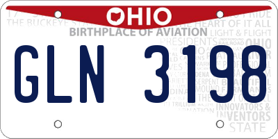 OH license plate GLN3198