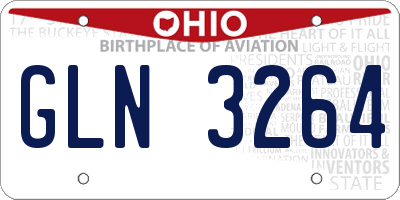 OH license plate GLN3264