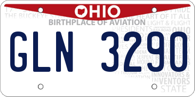 OH license plate GLN3290