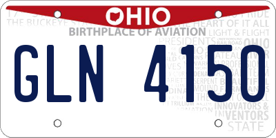 OH license plate GLN4150