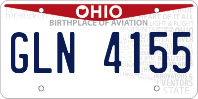 OH license plate GLN4155