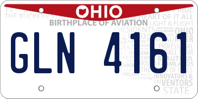 OH license plate GLN4161