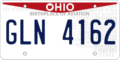 OH license plate GLN4162
