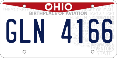 OH license plate GLN4166