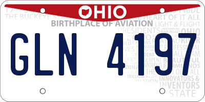 OH license plate GLN4197