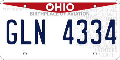 OH license plate GLN4334