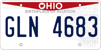OH license plate GLN4683