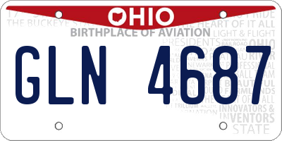OH license plate GLN4687