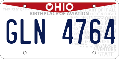 OH license plate GLN4764