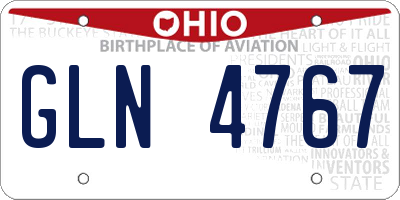 OH license plate GLN4767