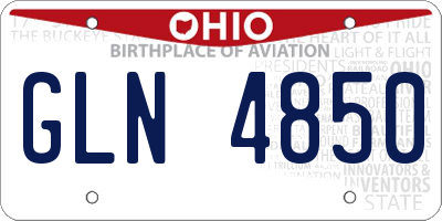 OH license plate GLN4850