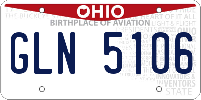 OH license plate GLN5106