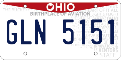 OH license plate GLN5151