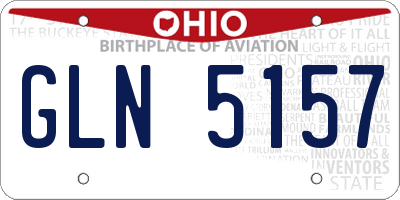 OH license plate GLN5157